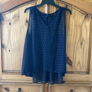 Women Gap black purple sleeveless tank shirt size M